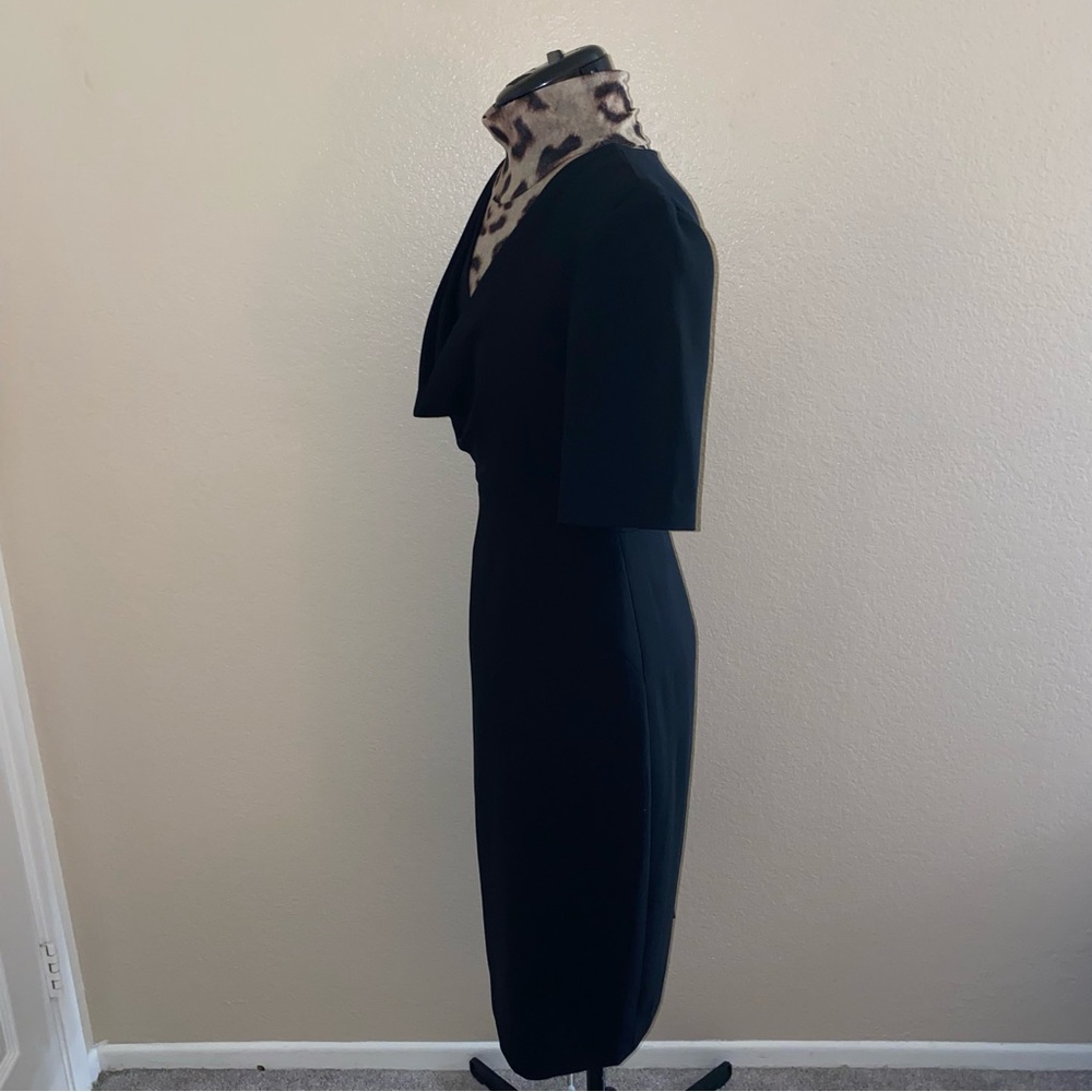 Kasper Black Shift Drape Neckline Rockabilly 50s … - image 5